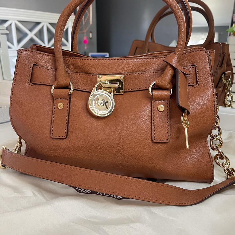Michael Kors Lock and Key Large Leather Satchel
